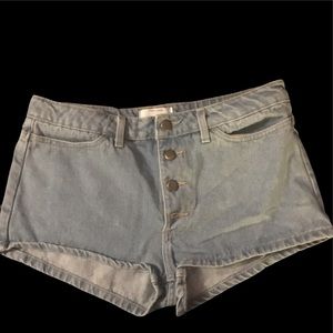 American Apparel Button Fly Denim Shorts Size 30